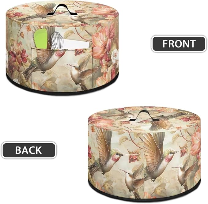 Hummingbird Pattern Slow Cooker Cover Protection Crock for Pot Dust Cover Fits for Most 6-8 Quart Slow Cooker Dustproof Small Appliance Accessories