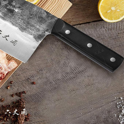 Forging Serbian Chef Knife Chopping Knives Full Tang High Carbon Clad Steel Almasi Butcher Cleaver for Kitchen Outdoor BBQ Camping Birthday Christmas Gift Men