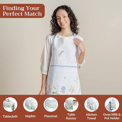 Maison d' Hermine 100% Cotton Apron for women with Pocket Kitchen Chef Apron for Men Cooking Spring Summer