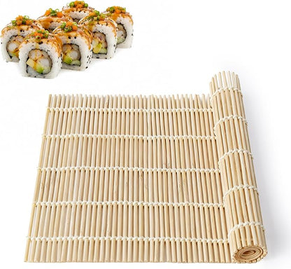 Bamboo Sushi Rolling Mat, White Sushi roll maker, Sushi making kit, Bamboo Sushi Rolling Mat (off-white, 1pcs)
