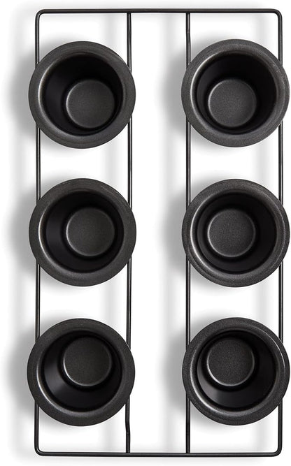 Mrs. Anderson's Baking 6-Cup Popover Pan, Carbon Steel with Non-Stick Coating, PFOA Free, 15.75 x 9 x 2.25-Inches