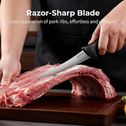 ZHANG XIAO QUAN Fillet Knife 6", High Carbon Stainless Steel Sharp Boning Knife, Ergonomic Handle for Meat and Poultry