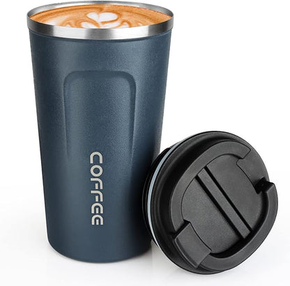 MOMSIV 17oz Travel Mug, Insulated Coffee Cup with Leakproof Lid, Vacuum Stainless Steel Double Walled Reusable Tumbler for Hot and Cold Water Coffee and Tea In Travel and Car