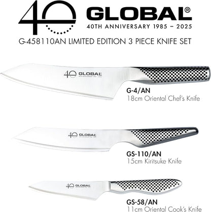 Global 40th Anniversary 3 Piece Knife Set