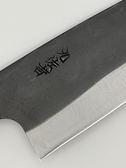 YOSHIDAHAMONO Funkai Santoku Knife 6.3 Inch, Aogami #2 Carbon Steel HRC 62-64, Gift for Serious Home Cooks, Magnolia Wa Handle, 15-Degree Edge, Made in Japan, 3-Year Warranty