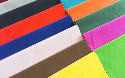 14pcs 12 x 12 Inches Solid DIY Flocked Fabric Suede Fabric Knitted Fleece Velvet DIY Material Set Precut Bundle Patchwork Squares for Home Crafts Sewing