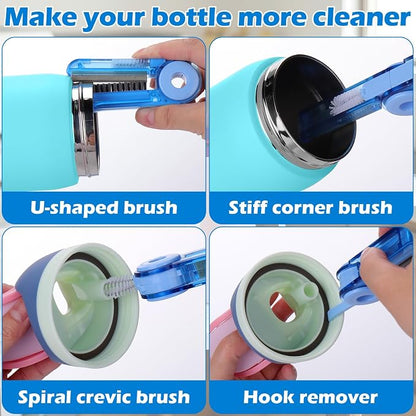 Palksky Water Bottle Cleaning Brush Kit, Brush and Straw Cleaner for Owala, 5 PCS