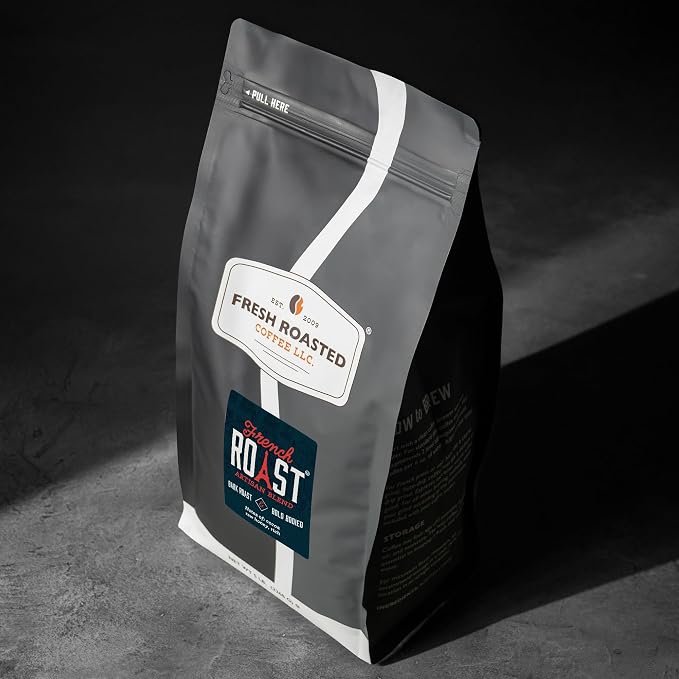 Fresh Roasted Coffee, French Roast Whole Bean Coffee, Dark Roast, Kosher, 5 lb (80 oz)