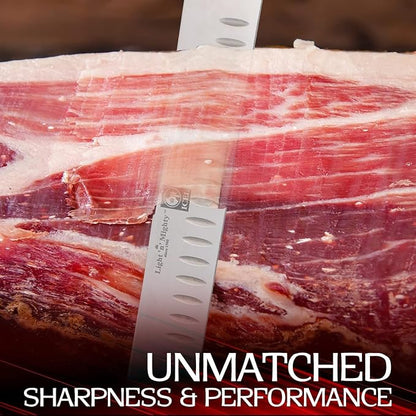 12-inch Blade Granton Edge, Turkey, Salmon, ham Slicer, Meat Slicing Knife. NSF Approved, Best Knife to Slice Large Roast and Whole Turkey.