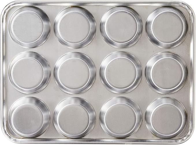 Nordic Ware Naturals Aluminum NonStick Muffin Pan, Twelve 2.75 Inch Cups