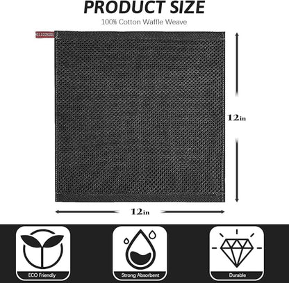 Nialnant 12 Pack Dish Towels,100% Cotton Kitchen Dish Cloths, Soft and Absorbent Kitchen Dish Rags, Dish Towels for Washing Dishes-12x12 Inch