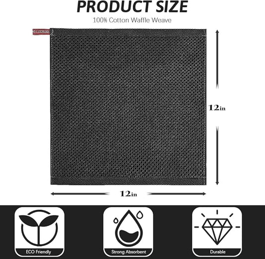 Nialnant 6 Pack Dish Cloths,100% Cotton Waffle Weave Kitchen Towels,Soft and Absorbent Kitchen Dish Rags, Dish Towels for Washing Dishes-12x12 Inches