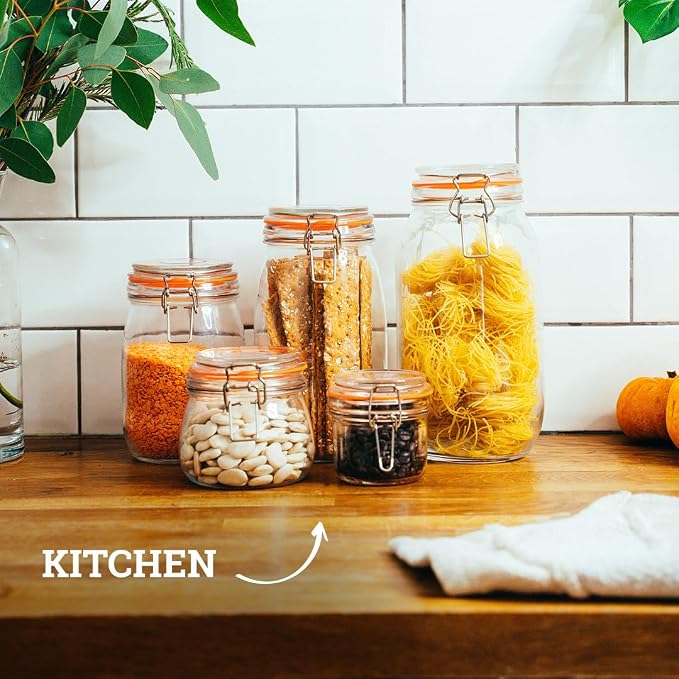 Tala 500ml Classic Lever Arm Storage Jar, Airtight Jar which is perfect for storing foods and preserving freshly made goods