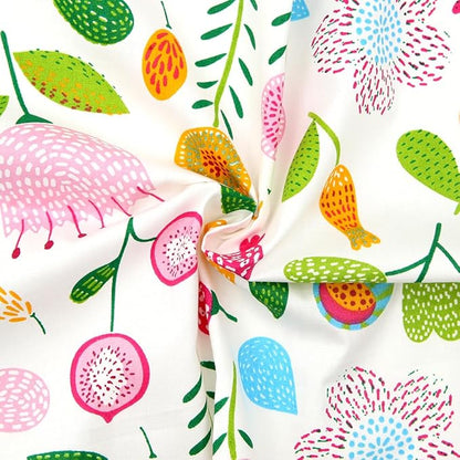 Fat Quarters Fabric Bundles,Pink Flamingo Floral Fabric 6PCS,Tropic Summer Style Cotton Fabric Material Squares 50 x 50 cm/20 x 20 Inch for Sewing Quilting Patchwork DIY Crafting Dressmaking Projects