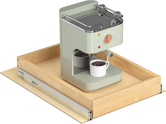 Pull Out Cabinet Organizer, 14" W x 21" D Soft Close Pull Out Drawers for Cabinets with Heavy Duty Slides, Wood Slide Out Drawers for Kitchen Cabinets