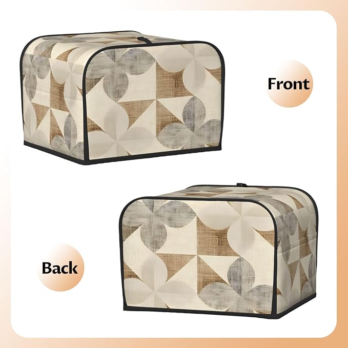 Boho Moroccan 4 Slice Toaster Cover Wide Slot Dustproof Bread Maker Cover Fingerprint Bakeware Protection Kitchen Appliance Cover Toaster Bag