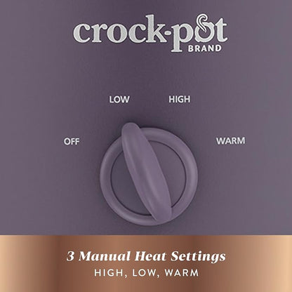 Crock-Pot Design Series 4.5 Quart Manual Slow Cooker, Purple Potato