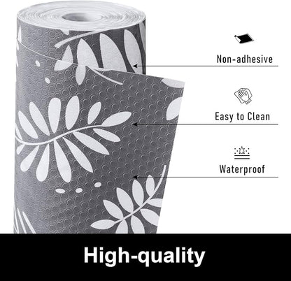 Cooyes Shelf and Drawer Liners for Kitchen Cabinets, Non Adhesive Cabinet Liner, EVA Waterproof Durable Non-Slip Drawer Mats for Shelves, Refrigerator, Storage, Desks（11.8" W x 118" L）