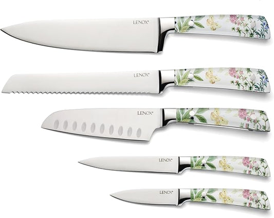 Lenox 898380 Butterfly Meadow Herbs 6-Piece Cutlery Block Set