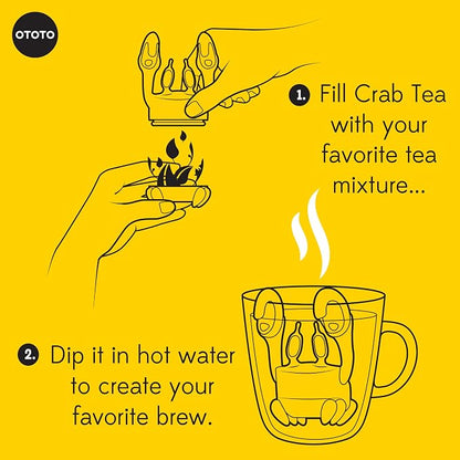 NEW!!! Crab Tea Infuser by OTOTO - Cute Tea Infuser, Tea Accessories For Tea Lovers, Kitchen Accessories, Funny Gifts, Tea Infusers Loose Tea, Leaf Tea Steeper, Tea Diffuser 1 Size