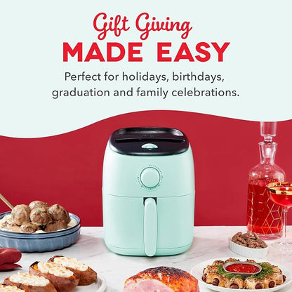 Dash Tasti-Crisp™ Air Fryer - AirCrisp® Technology - Compact Design with Adjustable Temperature Control - Nonstick Fry Basket & Auto Shut-Off Feature - 2.6 Quarts - White