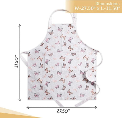 Maison d' Hermine 100% Cotton Apron for women with Pocket Kitchen Chef Apron for Men Cooking Spring Summer