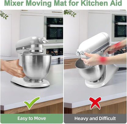 Mixer Slider Mat Compatible with KitchenAid 4.5 Quart Tilt-Head Stand Mixer, Acrylic Sliding Tray Appliance Sliders for Kitchen Aid 4.5 Qt Mixers Accessories, Black