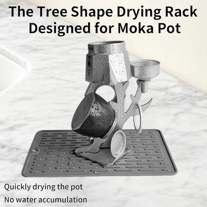 Moka Pot Drying Rack, 304 Stainless Steel, Fits Most Moka Pots | Prevent aluminum alloy Moka pot from oxidizing and molding