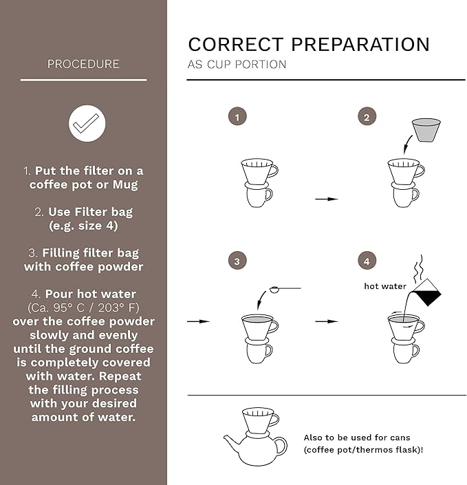 Creano Porcelain Coffee Dripper Saffron Yellow - Ceramic Cone Brewer - Pour Over Coffee Maker for Filter Bags Size 4 - Easy Manual Brew for pure taste - also for Camping, Hiking