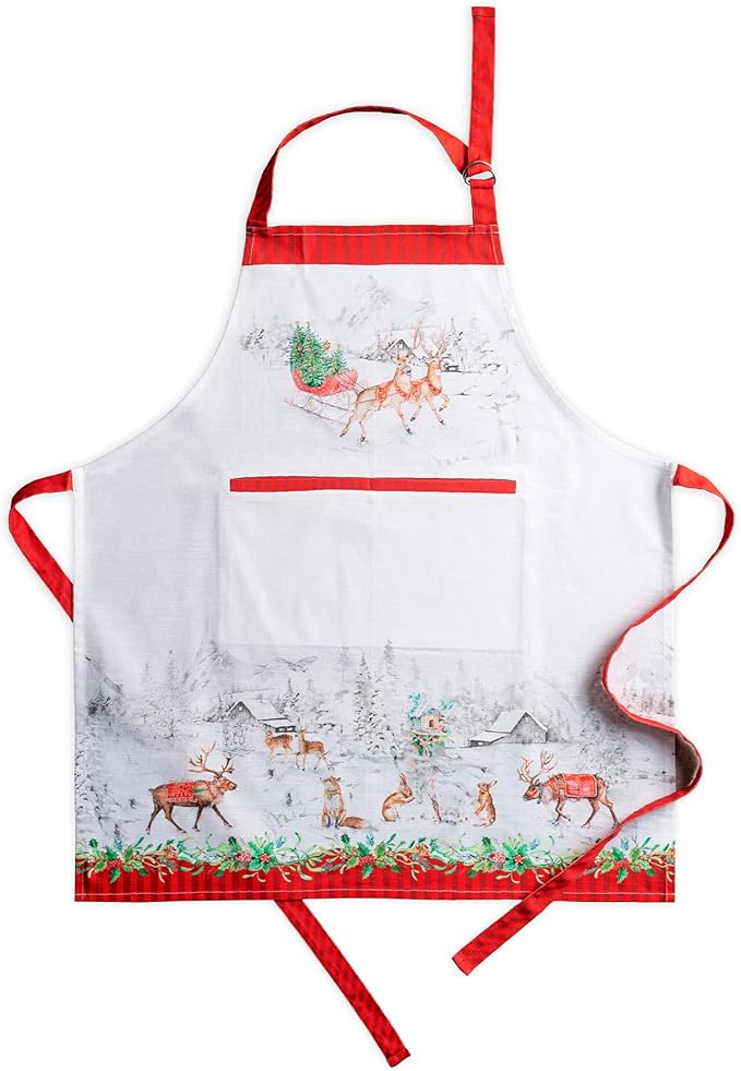 Maison d' Hermine 100% Cotton Apron for women with Pocket Kitchen Chef Apron for Men Cooking Spring Summer