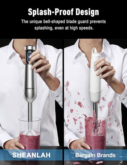 1000W Powerful Immersion Blender handheld, 2026 New Update Hand Blender with 25-Speed, Scratch-Resistant Corded Hand Mixer with Heavy-Duty Copper Brushless Motor and Gift Box