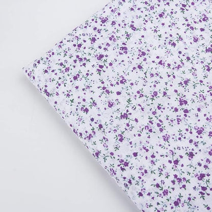 7Pcs 20" x 20" Cotton Fabric DIY Making Supplies Quilting Patchwork Fabric Fat Quarter Bundles DIY for Quilting Cotton Patchwork Cushions (Purple, 20" x 20")