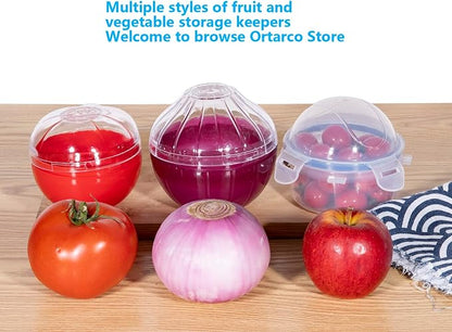 Onion Storage, Avocado Saver Keeper, Reusable Tomato Lemon Holder Storage Container (Garlice Saver)