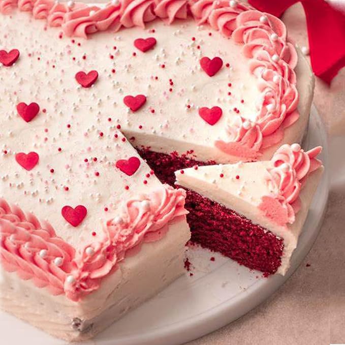 6 x 2 Inch Heart Shaped Cake Pans Set of 2, Aluminum Heart Cake Tin, Baking Cake Pan for Wedding, Party, Family Occasions, Chocolate, Bread. (Heart, 8 × 2 Inch,Set of 3)