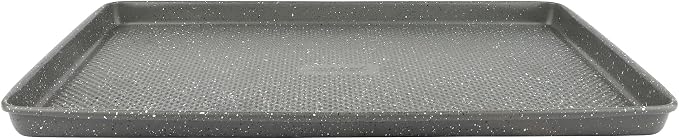 David Burke 15x10 Cookie Sheet – Carbon Steel, PFTE & PFOA Free, Oven Safe, Non-Toxic, Perfect for Baking and Roasting – Gray Speckle