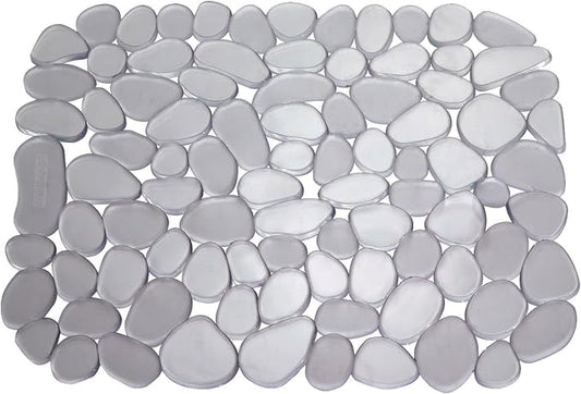 iDesign Pebblz Kitchen Sink Protector Mat - Pack of 2, Graphite
