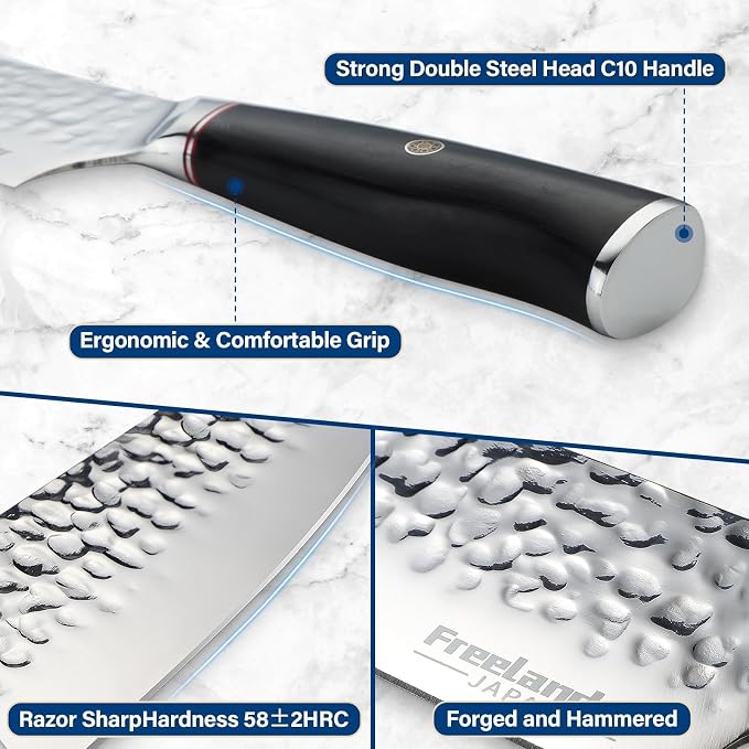 8 Inch Santoku Knife, High Carbon Stainless Steel Damascus Sushi Knife, Professional Sharp Japanese Chef Knife with Ergonomic Handle, Home & Kitchen - Ideal Gift for Home & Kitchen