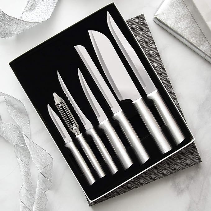 Rada Cutlery The Starter Gift Set (S38), 7-piece Knife Set, Stainless Steel Blades, Silver Handle, Pack of 2