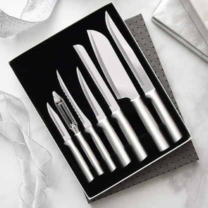 Rada Cutlery The Starter Gift Set (S38), 7-piece Knife Set, Stainless Steel Blades, Silver Handle, Pack of 2