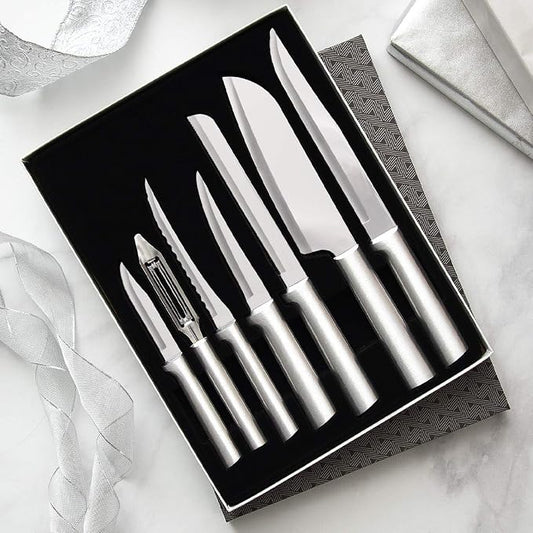 Rada Cutlery The Starter Gift Set (S38), 7-piece Knife Set, Stainless Steel Blades, Silver Handle, Pack of 2