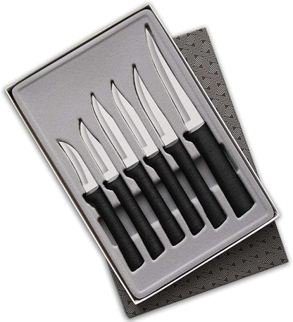Rada Cutlery All-Star Paring Gift Set (G252), 6-Piece Knife Set, Stainless Steel Blades, Black Handle