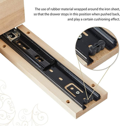 Fully Assembled Drawer Wood Pull Out Tray Drawer Box Kitchen Cabinet Organizer, Cabinet Slide Out Shelve, Wooden Pull-Out Shelf(12'' W×10'' D×3'' H)