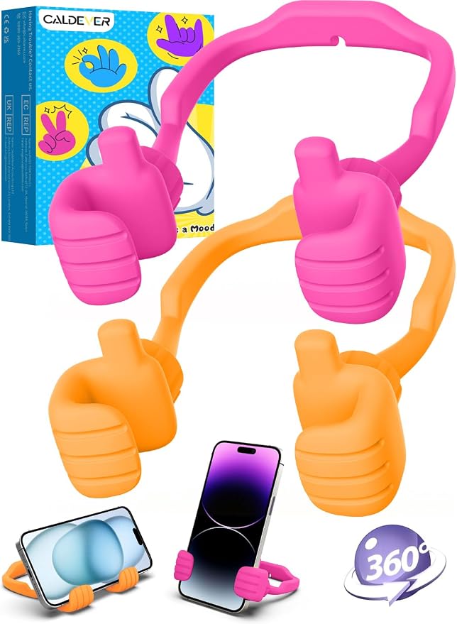 Graduation Gifts for Teens Girls Boys Kids Adults Gifts Cell Phone Stand: UPGRADE Adjustable Thumbs Up Lazy Phone Holder for Desk Fun Gadgets Birthday Gift Ideas for Teenager Women Trendy Stuff