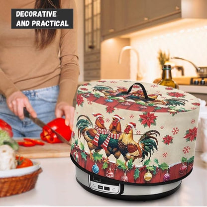 Christmas Slow Cooker Dust Cover with Pocket 6-8 qt Crock for Pot Keep Small Kitchen Appliance Clean Kitchen Home Accessories Decor Cover