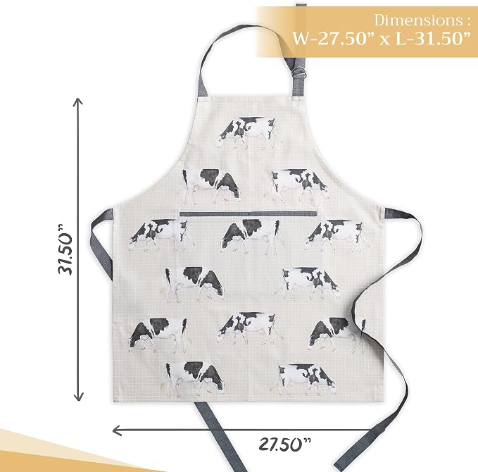 Maison d' Hermine 100% Cotton Apron for women with Pocket Kitchen Chef Apron for Men Cooking Spring Summer