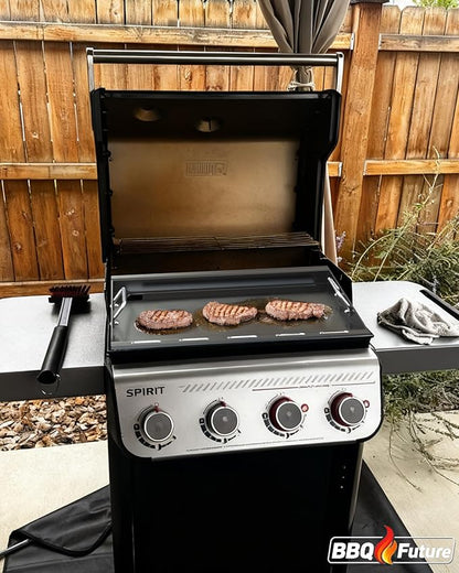6787 Full Size Griddle Insert with Handles for Weber Spirit 400 Series (2025 Models) and Weber Spirit 300(2016–2024), Flat Top Grill Replacement for E425 S425 E435 EP425 EP435 E310 E320, Carbon Steel