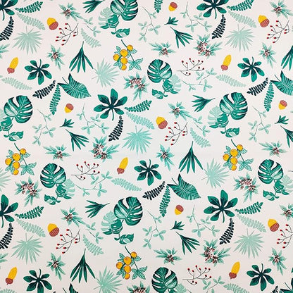 7 pcs/lot Fabric Bundles Top Cotton 19.69" x 19.69" (50cm x 50cm) Quilt, Pre-Cut Squares Sheets for Patchwork Sewing Quilting Crafting, Green Floral.