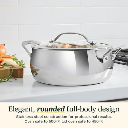 Cuisinart PureClad™ Triple Ply Stainless Steel 4.5 Qt. Dutch Oven w/Cover, PCT3545-24