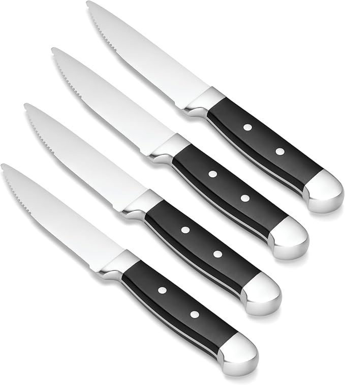 Oneida Crosshatch Cutlery Set – Jumbo 4-Piece Steak Knife Set