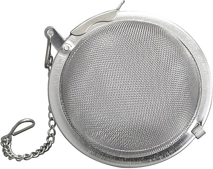 HIC Kitchen Jumbo Mesh Ball Tea Infuser, 18/8 Stainless Steel, For Loose Leaf Tea and Mulling Spices, 3-Inch